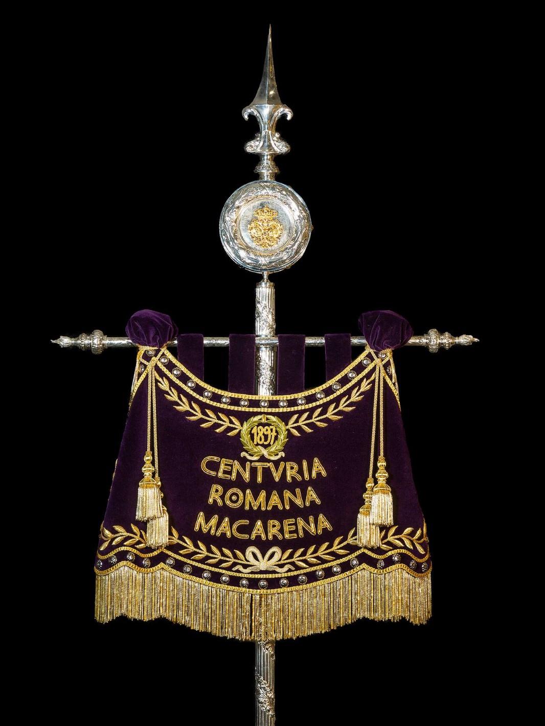BANDERÍN DE LA BANDA DE LA CENTURIA ROMANA MACARENA (SEVILLA)